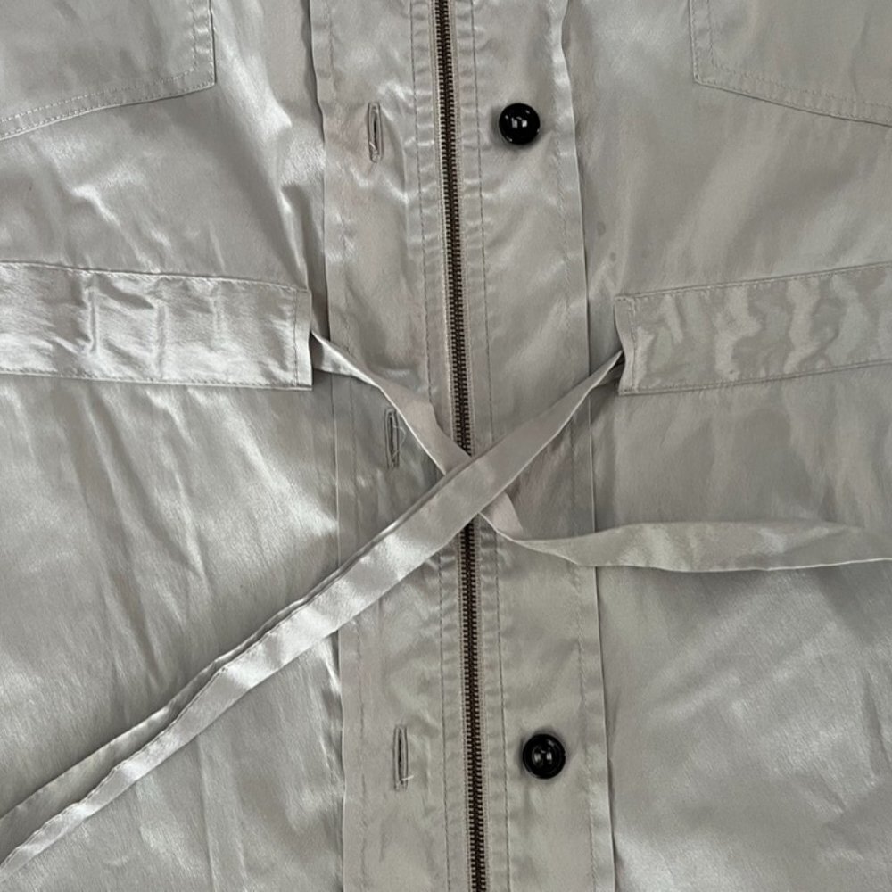 Yves Saint Laurent metallic silver spring jacket size 40 US M - Picture 4 of 5